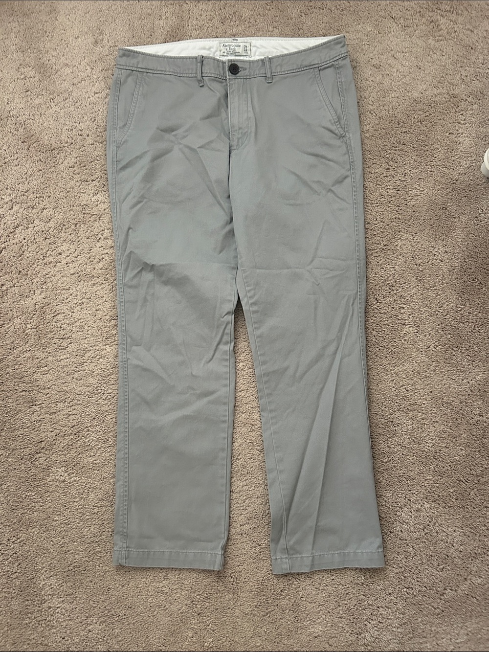 Abercrombie & Fitch Light Gray Men's Chino Pants